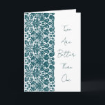 Christian Mariage damassé Invitation Deux sont mei<br><div class="desc">Deux sont meilleurs qu'un chrétien Vintage Damask Floral Wedding Invitations - L'écriture est à l'intérieur de la page haut Ecclesiastes 4:9 Vous choisissez la couleur Arrière - plan de près de 200 couleurs</div>