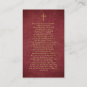 Christian Maroon Gold Photo - Carte de prière funé (Dos)