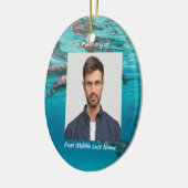 Christian Memorial Dolphins Underwater Ocean Keramisch Ornament (Links)