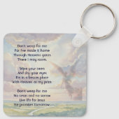 Christian Memorial Keepsake Angel Sky Clouds Sleutelhanger (Achterkant)