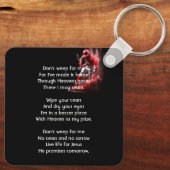 Christian Memorial Keepsake Baseball Softball  Sleutelhanger (Achterkant)