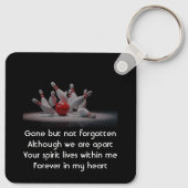 Christian Memorial Keepsake Bowling Bowler Sleutelhanger (Achterkant)