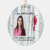 Christian Memorial Keepsake Cardinal Bird Keramisch Ornament (Links)