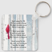 Christian Memorial Keepsake Cardinal Bird Sleutelhanger (Achterkant)