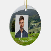 Christian Memorial Keepsake Cattle Farm Landscape Keramisch Ornament (Rechts)