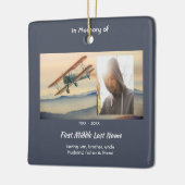 Christian Memorial Keepsake Clouds Biplane Sky Keramisch Ornament (Links)