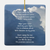 Christian Memorial Keepsake Clouds Sky Heavenly Keramisch Ornament (Achterkant)