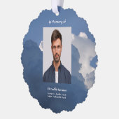 Christian Memorial Keepsake Clouds Sky Heavenly Ornament Kaart (Links)