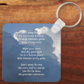 Christian Memorial Keepsake Clouds Sky Heavenly Sleutelhanger (Achterkant)