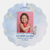 Christian Memorial Keepsake Cute Little Mouse  Ornament Kaart (Voorkant)