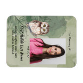 Christian Memorial Keepsake Cute Owl Bird Magneet (Horizontaal)