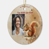 Christian Memorial Keepsake Cute Red Squirrel Keramisch Ornament (Links)