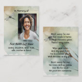 Christian Memorial Keepsake Dragonfly Business Visitekaartje (Voorkant / Achterkant)