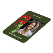 Christian Memorial Keepsake Geranium Flower Magneet (Linkerzijde)