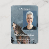 Christian Memorial Keepsake  Howling Wolf Visitekaartje (Achterkant)