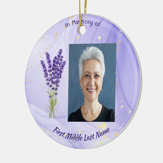 Christian Memorial Keepsake Lavender Garden Flower Keramisch Ornament (Links)