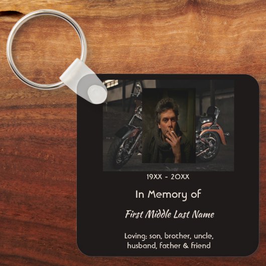 Christian Memorial Keepsake Motorcycle Biker Sleutelhanger (Voorkant)