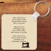 Christian Memorial Keepsake Seamstress  Sleutelhanger (Achterkant)