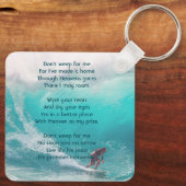 Christian Memorial Keepsake  Wave Surfer Water Sleutelhanger (Achterkant)