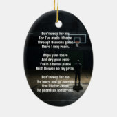 Christian Memorial Pocket Card Basketball Game Keramisch Ornament (Achterkant)