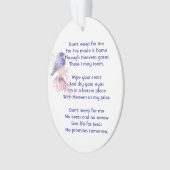 Christian Memorial Poem Bluebird Garden Bird (devant)