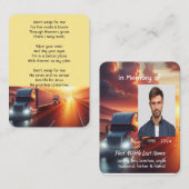 Christian Memorial SemiTruckTractor-trailer Visitekaartje (Voorkant / Achterkant)