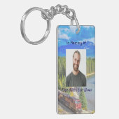 Christian Memorial Train Rail Tram Railway Sleutelhanger (Voorkant Links)