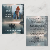 Christian Memory Keepsake Wilderness Lake Canoe Visitekaartje (Voorkant / Achterkant)