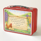 Christian Metal Lunchbox Floral Scripture Gift (Dos)