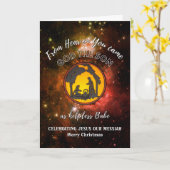 Christian Nativité Univers Noël Carte de vacances (Fleur jaune)