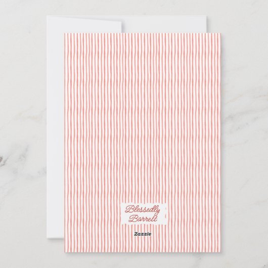 Christian Nativity Photo Greeting Christmas Card, Feestdagenkaart (Achterkant)