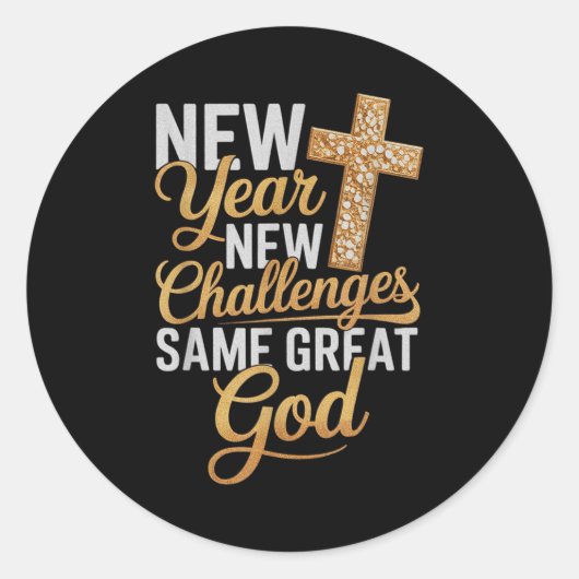 Christian New Years 2026 Happy New Year Same Great Ronde Sticker (Voorkant)