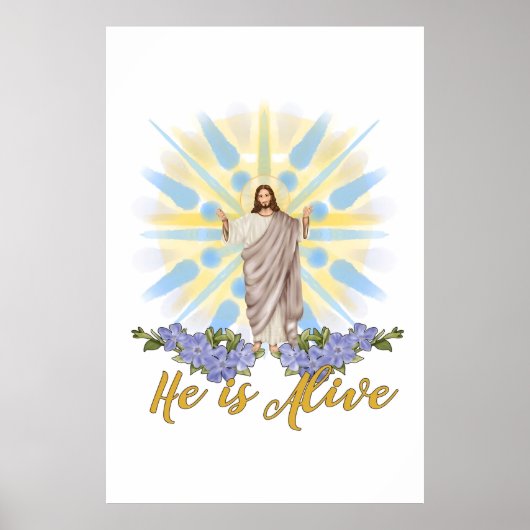 Christian Pâques Jésus Il est vivant Poster (Devant)
