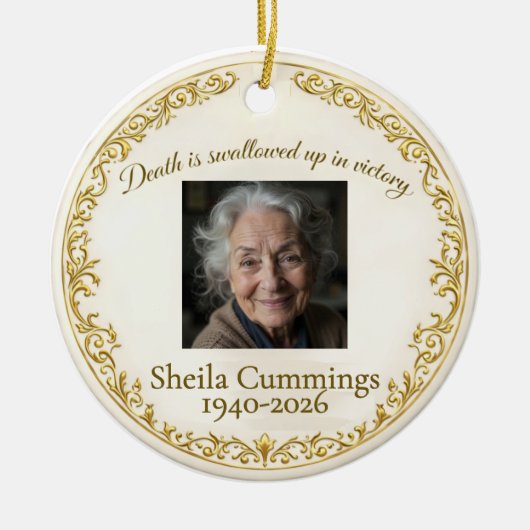 Christian Personalized Ornament Memorial  (Voorkant)