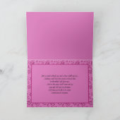 Christian Pink et Black Carte de remerciements (Intérieur)