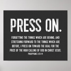 Christian Poster Bible, Philippiens 3:13-14