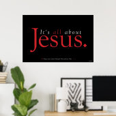 Christian Poster - It's All About Jesus (Bureau à domicile)