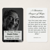 Christian Prayer Papa Photo Memorial Funeral Card (Devant & derrière)