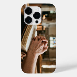 Christian Praying Hands on Bible iPhone Case