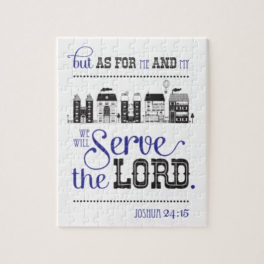 Christian Puzzle With The Bible Scriptur Joshua 24 (Vertical)