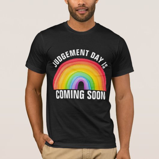 CHRISTIAN RAINBOW T-SHIRTS JUGEMENT JOUR BIENTÔT (Devant)