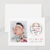 Christian Religieux citation Faire-part de naissan (Devant / Derrière)