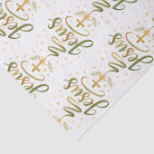 Christian Religion Theme Jesus Typography Cross Tissuepapier (Detail)