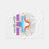 Christian Religious Glow For Jesus Let Your Light  Fleece Deken (Voorkant (Horizontaal))