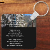 Christian Rock Climbing Memorial Keepsake Sleutelhanger (Achterkant)