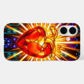 Christian Sacred Heart Stained Glass Case-Mate iPhone Case (Achterkant (horizontaal))