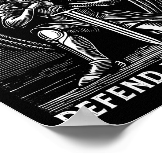 Christian Saint Michael Catholic Saint Defend Us I Poster (Hoek)