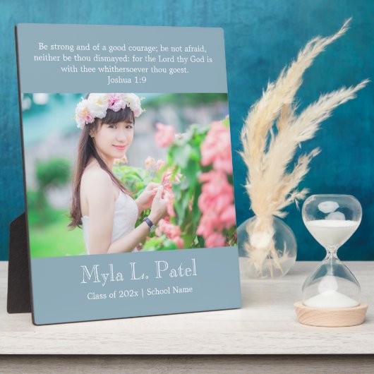 Christian Scripture Graduation 8x10 Photo Desktop  Fotoplaat (Zijkant)