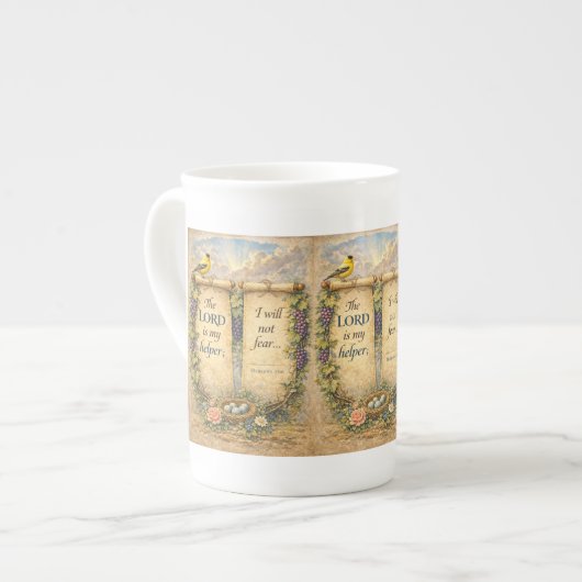 Christian Scripture Mug " The Lord Is My Helper"  (Devant gauche)