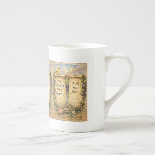 Christian Scripture Mug " The Lord Is My Helper"  (Droite)